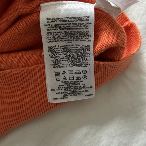 Brooks Brothers Supima Cotton V Neck Sweater - Picture 5 of 5